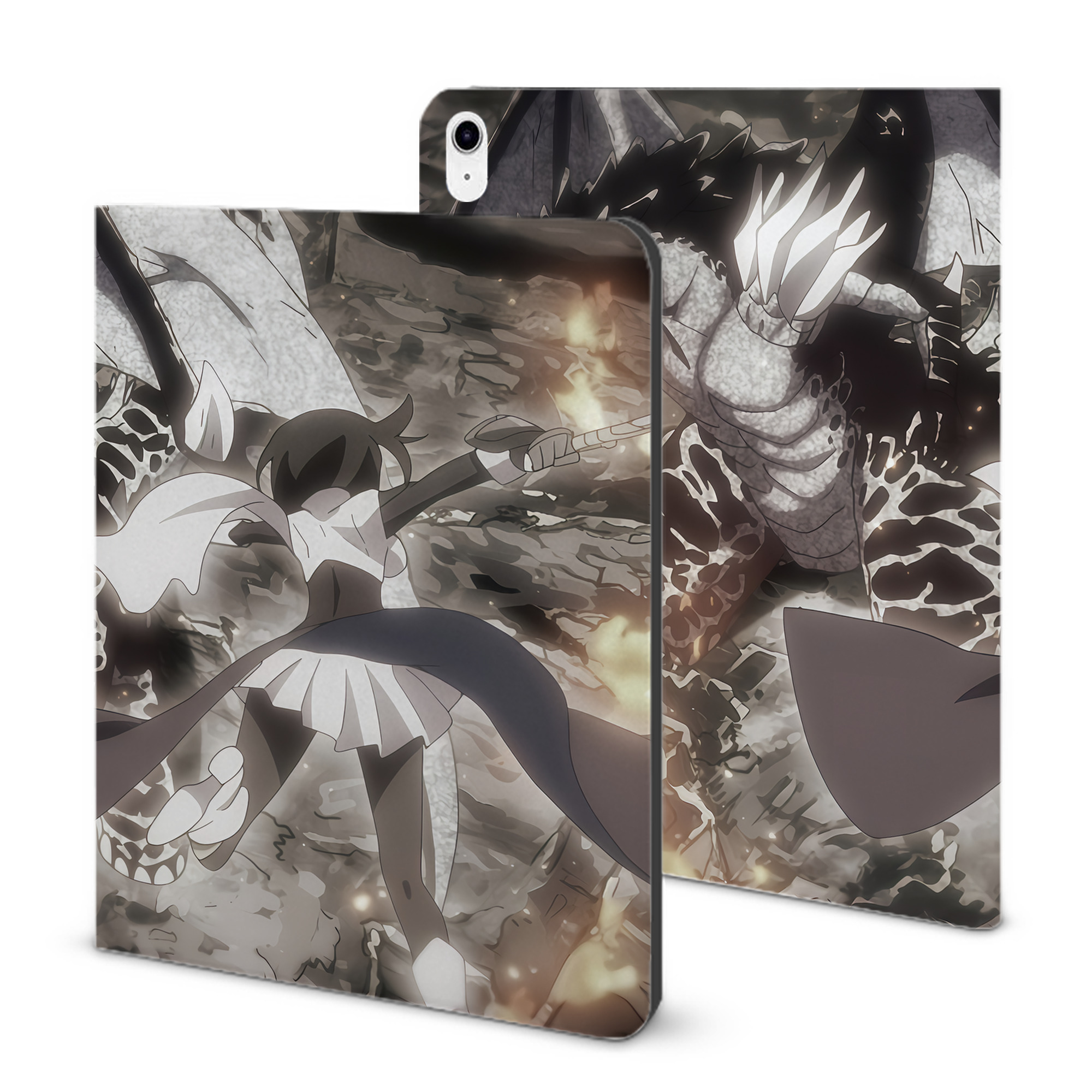 （画像用） 転スラ Regarding Reincarnated to Slime IPad ケース ブック型 PUレザー TPU 耐衝撃 軽量 薄型 ペン収納なし 全面保護 IPad 各モデル対応